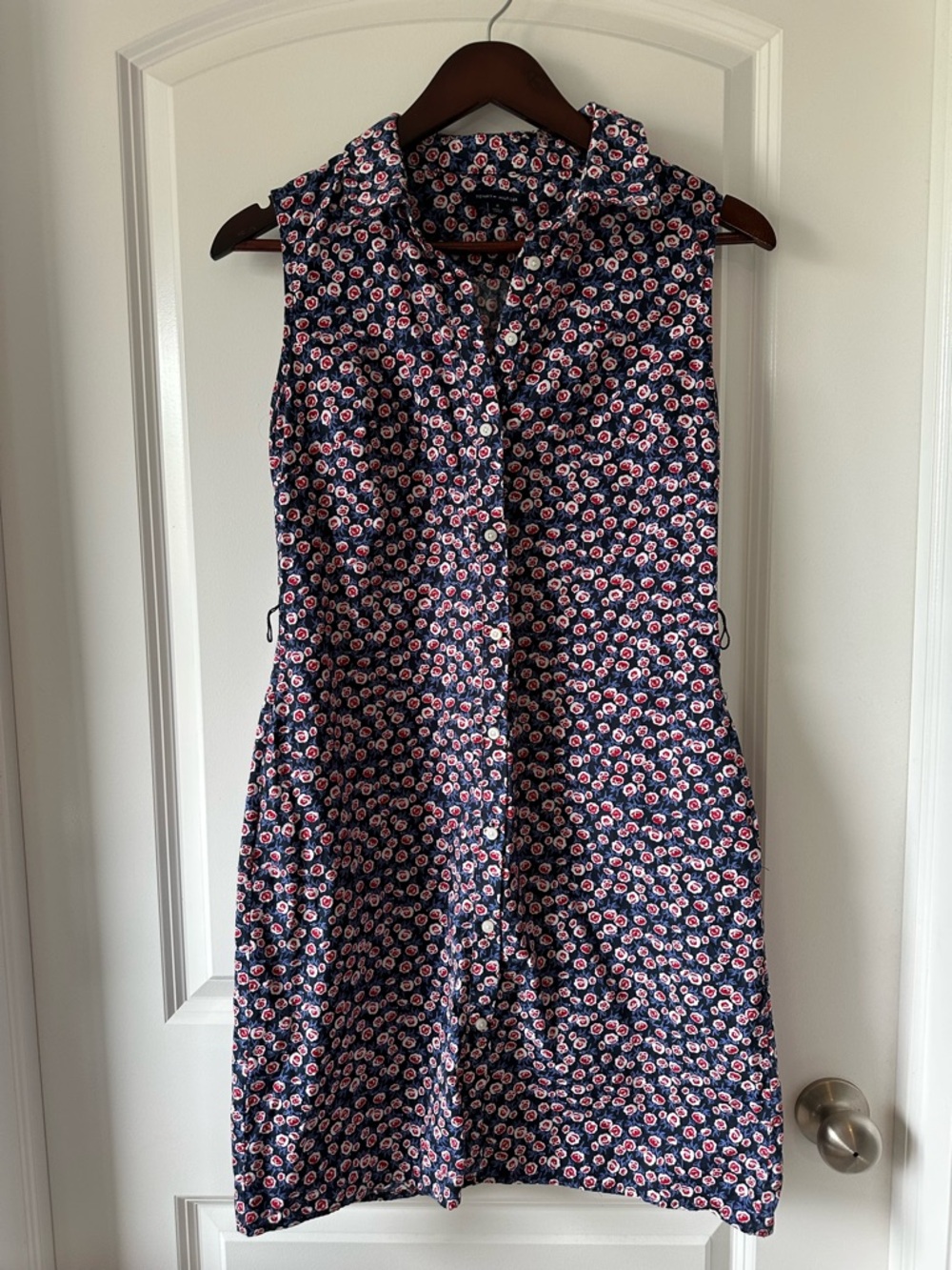 Tommy Hilfiger Floral Sleeveless Dress 100% Cotton Wedding Guest Dress